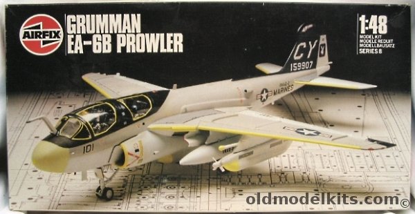 Airfix 1/48 Grumman EA-6B Prowler - US Marines VMAQ-2 or Navy VAQ-131, 08176 plastic model kit